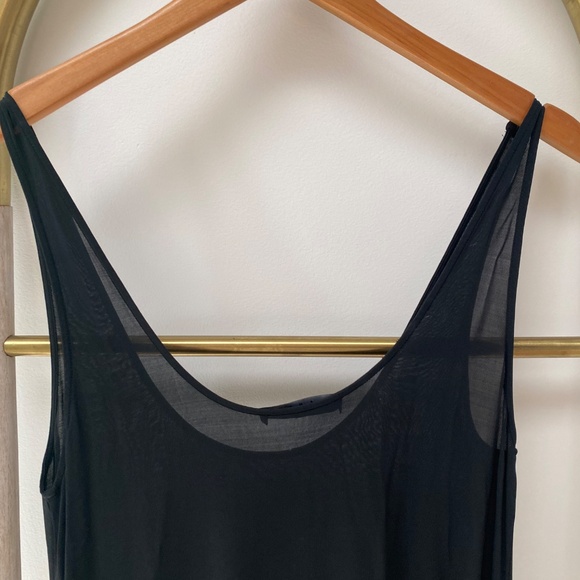 Ischiko Black Long Summer Stretch Viscose Slip Dress Made in Austria Size 10 - Picture 4 of 8